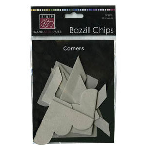 Bazzill Basics - Chips - Die Cut Chipboard Shapes - Corners, CLEARANCE