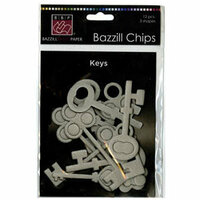 Bazzill Basics - Chips - Die Cut Chipboard Shapes - Keys