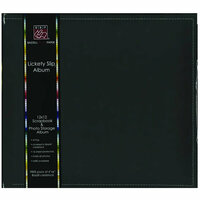 Bazzill Basics - Lickety Slip - 12x12 D-Ring Album - Beetle Black