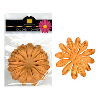 Bazzill Basics - Paper Flowers - Gerbera 3 Inch - Creamsicle, CLEARANCE