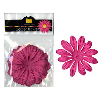 Bazzill Basics - Paper Flowers - Gerbera 3 Inch - Hot Pink, CLEARANCE