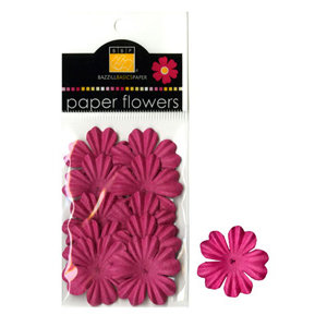 Bazzill Basics - Paper Flowers - Primula 1.5 Inch - Hot Pink, CLEARANCE