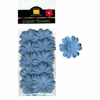 Bazzill Basics - Paper Flowers - Primula 1.5 Inch - Slate Blue, CLEARANCE