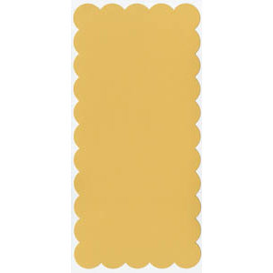 Bazzill Basics - 5.5x11.5 Rectangle Scalloped Cardstock - Candlelight, CLEARANCE