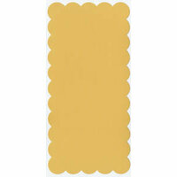 Bazzill Basics - 5.5x11.5 Rectangle Scalloped Cardstock - Candlelight, CLEARANCE