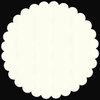 Bazzill Basics - 12x12 Medium Scalloped Circle Cardstock - Cream Puff