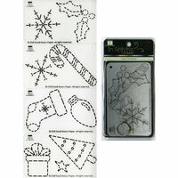 Bazzill Basics - In Stitch'z - Cardstock Stitching Template - Cozy Christmas