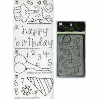 Bazzill - In Stitch'z - Cardstock Stitching Template - Surprise Party