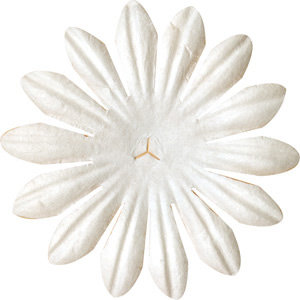 Bazzill Basics - Paper Flowers - 1.25 Inch Daisy - White