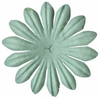 Bazzill Basics - Paper Flowers - 1.25 Inch Daisy - Aqua, CLEARANCE