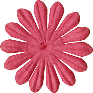 Bazzill Basics - Paper Flowers - 2 Inch Daisy - Ruby Red, CLEARANCE