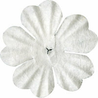 Bazzill Basics - Paper Flowers - 1.5 Inch Primula - White, CLEARANCE