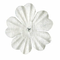 Bazzill Basics - Paper Flowers - 1 Inch Primula - White, CLEARANCE