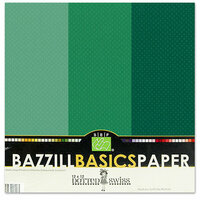 Bazzill - Dotted Swiss - 12 x 12 Cardstock Pack - 15 Sheets - Deep Sea Trio