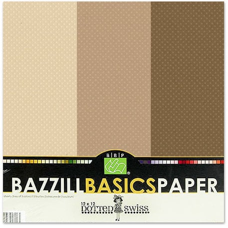 Bazzill - Dotted Swiss - 12 x 12 Cardstock Pack - 15 Sheets - Mud Puddle Trio