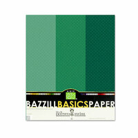Bazzill - Dotted Swiss - 8.5 x 11 Cardstock Pack - 15 Sheets - Deep Sea Trio