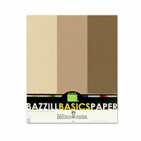 Bazzill - Dotted Swiss - 8.5 x 11 Cardstock Pack - 15 Sheets - Mud Puddle Trio