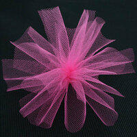 Bazzill Basics - Ribbon - 25 Yards - 3 Inch Tulle - Tink Pink