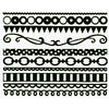 Bazzill - Just the Edge III - 12 Inch Cardstock Strips - Beetle Black