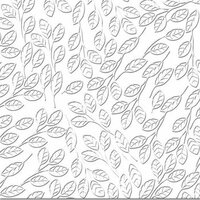 Bazzill - 12 x 12 Embossed Cardstock - Peek-a-boo Leaves - White