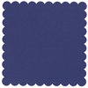 Bazzill Basics - 12 x 12 Square Scalloped Cardstock - Dotted Swiss - Deep Blue