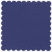 Bazzill Basics - 12 x 12 Square Scalloped Cardstock - Dotted Swiss - Deep Blue