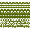 Bazzill Basics - Just The Edge - 12 Inch Cardstock Strips - Dotted Swiss - Clover Leaf, CLEARANCE