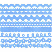 Bazzill Basics - Just The Edge - 12 Inch Cardstock Strips - Dotted Swiss - Rip Tide, CLEARANCE