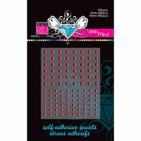 Bazzill Basics - Self Adhesive Jewels - 3 mm and 4 mm - Pink Fairy, CLEARANCE