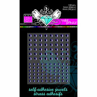Bazzill Basics - Self Adhesive Jewels - 3 mm and 4 mm - Wild Pansy, CLEARANCE