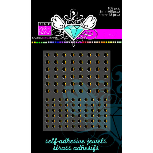 Bazzill Basics - Self Adhesive Jewels - 3 mm and 4 mm - Fawn, CLEARANCE