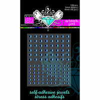 Bazzill Basics - Self Adhesive Jewels - 3 mm and 4 mm - Artesian Pool, CLEARANCE