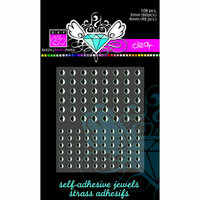 Bazzill Basics - Self Adhesive Jewels - 3 mm and 4 mm - Clear, CLEARANCE