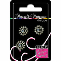 Bazzill Basics - Vintage Collection - Jewel Buttons - Bling - Victoria, CLEARANCE