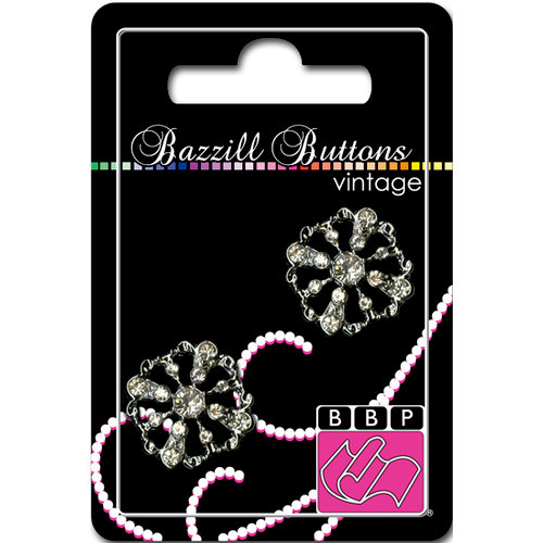 Bazzill Basics - Vintage Collection - Jewel Buttons - Bling - Caroline