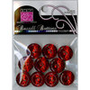 Bazzill Basics - Modern Collection - Buttons - Bling - Candy Apple Red, CLEARANCE
