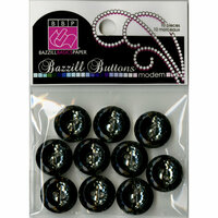 Bazzill Basics - Modern Collection - Buttons - Bling - Thunder Black, CLEARANCE