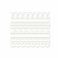 Bazzill Basics - Half The Edge Collection - 6 Inch Cardstock Strips - Bazzill White, CLEARANCE