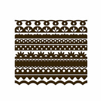 Bazzill Basics - Half The Edge Collection - 6 Inch Cardstock Strips - Pinecone, CLEARANCE