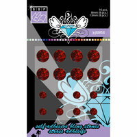 Bazzill Basics - Self Adhesive Bling Stones - Red Kisses, CLEARANCE