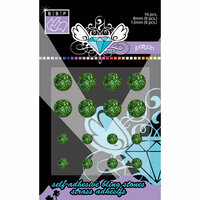 Bazzill Basics - Self Adhesive Bling Stones - Green Patch