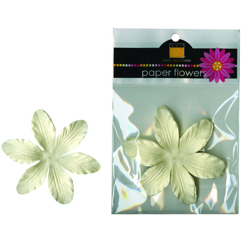 Bazzill Basics - Paper Flowers - 3.75 Inch Lily - Lily French Vanilla, CLEARANCE