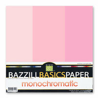 Bazzill - Monochromatic Trio Packs - 12 x 12 - Petunia