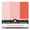Bazzill - Monochromatic Trio Packs - 12 x 12 - Flamingo