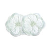 Bazzill Basics - Garden Basics Collection - Fabric Flowers with Beaded Centers - 3 Inch Organza - Snow, CLEARANCE