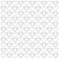 Bazzill - 12 x 12 Glazed Cardstock - Big Hearts - Lily White