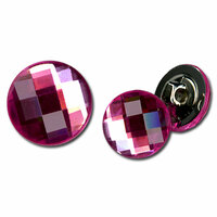 Bazzill Basics - Timeless Collection - Buttons - Bling - Hot Pink