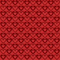 Bazzill Basics - 12 x 12 Glazed Cardstock - Big Hearts - Blush Red Dark