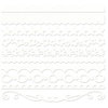 Bazzill Basics - Half The Edge II Collection - 6 Inch Cardstock Strips - Bazzill White, CLEARANCE