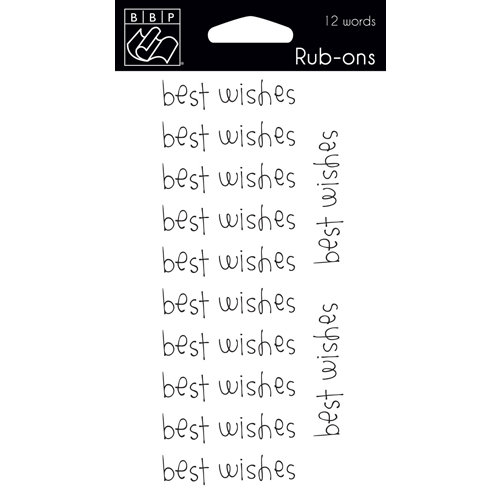 Bazzill Basics - Rub Ons - Best Wishes